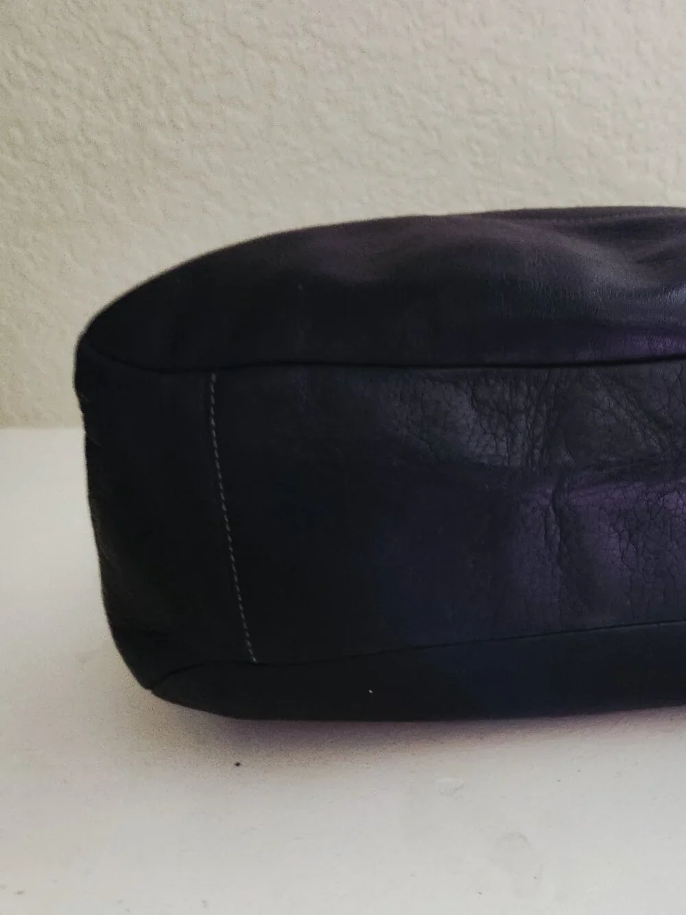 Vintage Coach Madison Black Leather Y2k Shoulder Bag Purse Tote